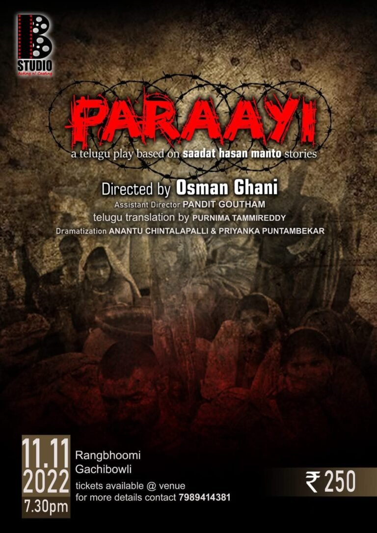 Parayi Play By B Studio Hyderabad